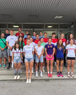 A zágrábi junior Európa-kupán indult magyar csapat a verseny előtt.