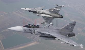 A Magyar Honvédség készültségi szolgálatában lévő Gripenek
