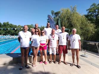 Első sor: Jurák Árpád (balról), Molnár Györgyi, Makainé Kun Éva, Kőszegi Károly, Lénárt György, Furuglyás Attila. Hátsó sor: Hatvani János (balról), Pásztor Róbert, Kesik László.