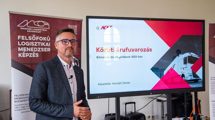Horváth Dániel, a K&V International Transport Kft. belföldi fuvarozási vezetője (KRPR.hu)