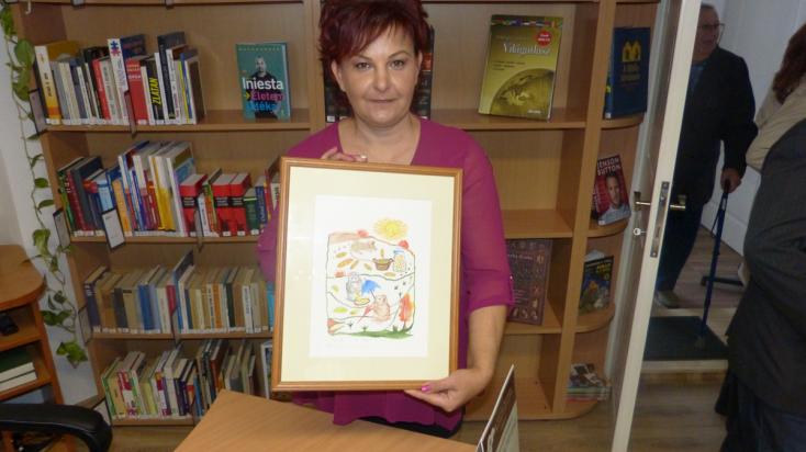 Szekeres Erzsébet eredeti meseillusztrációiból kapott a gibárti könyvtár is