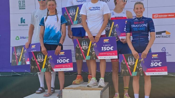 Bán Petra és Gáspár Barnabás a zsolnai dobogó tetején.